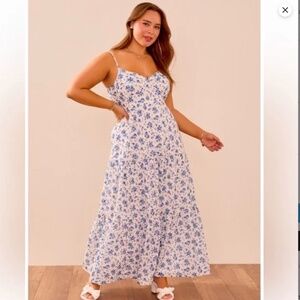 Arula Evey Floral Maxi Dress BNWT Womens Size OX Resort